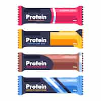 Free vector protein bar element collection