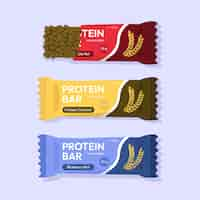 Free vector protein bar element collection