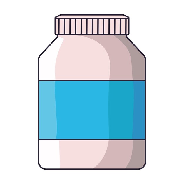 protein bottle template icon isolated