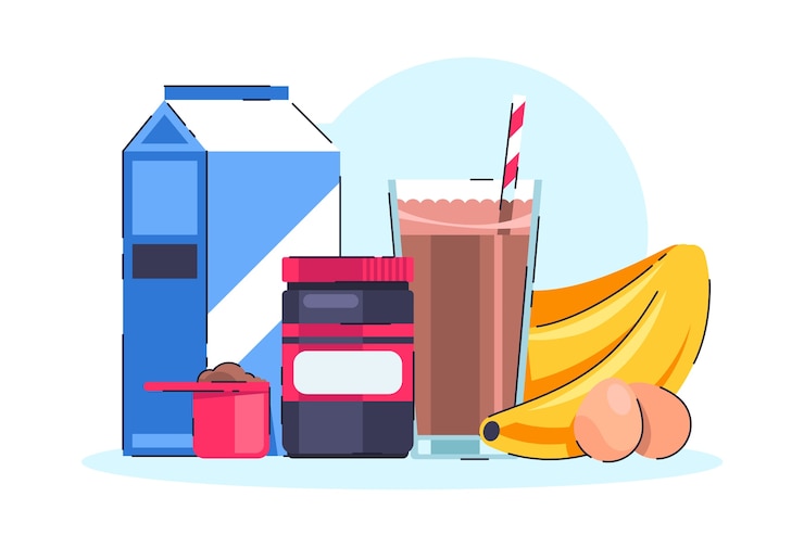 無料Vector プロテインシェイクのイラスト