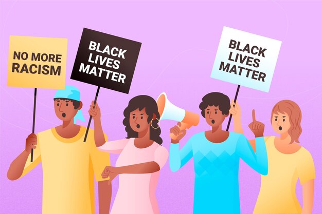 protest against racism concept