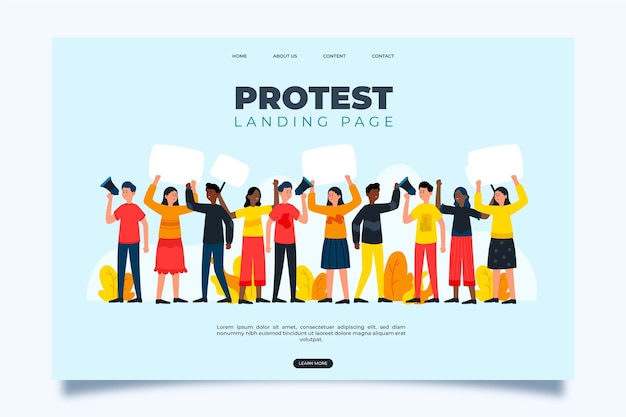 Protest strike - landing page