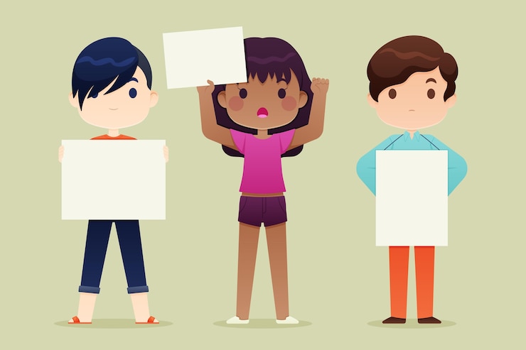 Free Vector protesting people concept