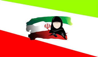 Free vector protests in iran logo design flag abstract style