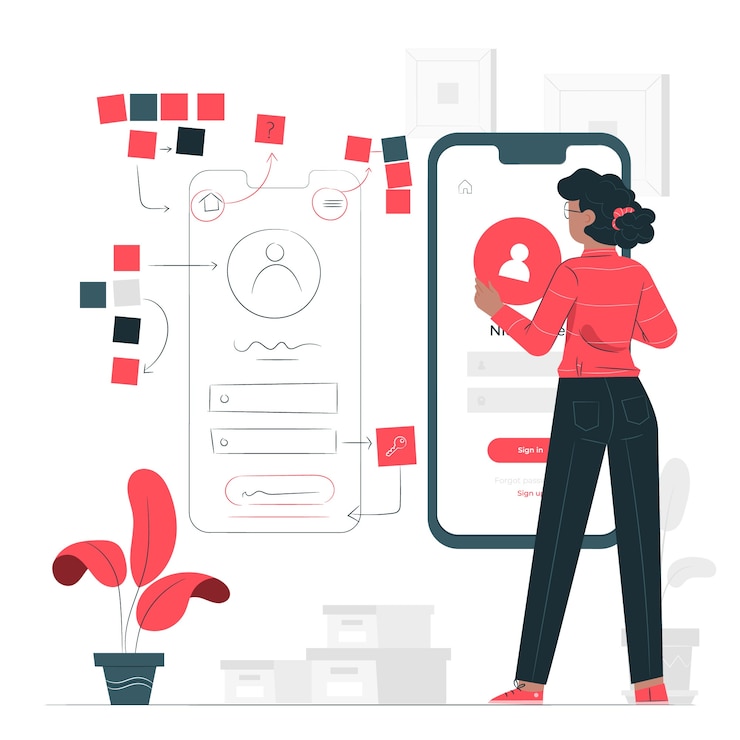 Free Vector prototyping process concept illustration