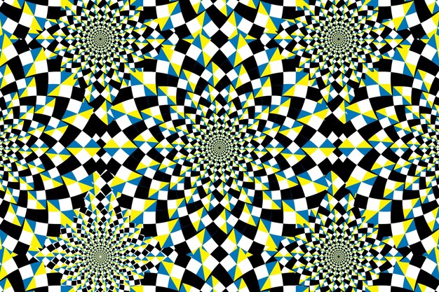 Psychedelic background with optical illusion