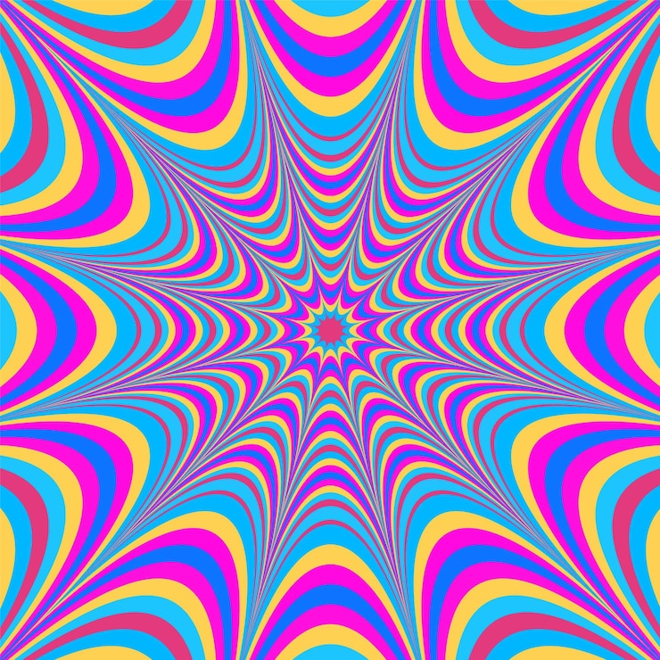 Free Vector psychedelic groovy background design