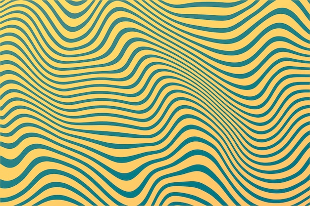 Psychedelic groovy background wavy lines