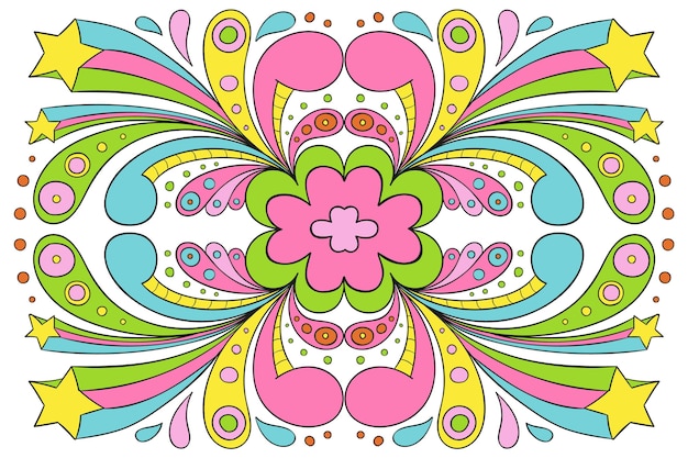 Free vector psychedelic groovy background