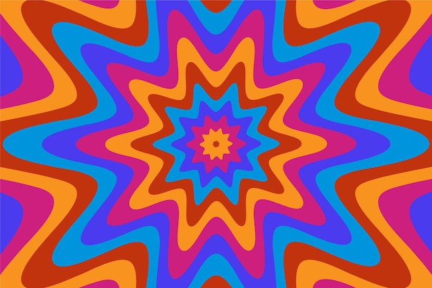 Psychedelic groovy background