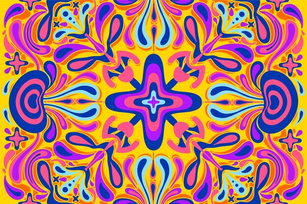 Free Vector psychedelic groovy background