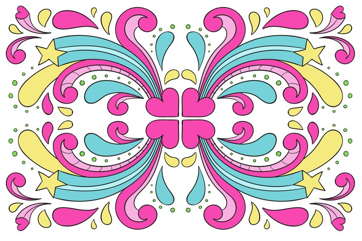 Free Vector psychedelic groovy background