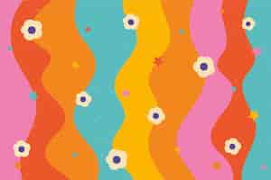 Free vector psychedelic groovy background