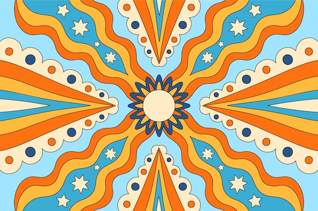 Free vector psychedelic groovy background