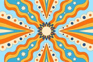 Free vector psychedelic groovy background