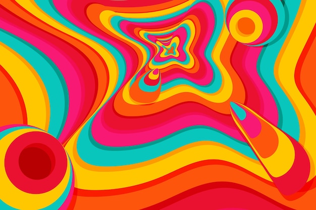 Free vector psychedelic groovy background