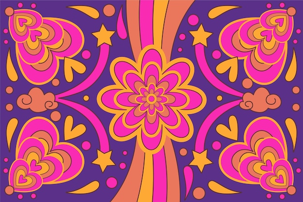 Free vector psychedelic groovy background