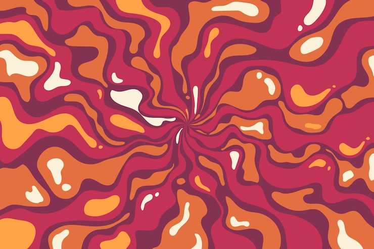 Free Vector psychedelic groovy background