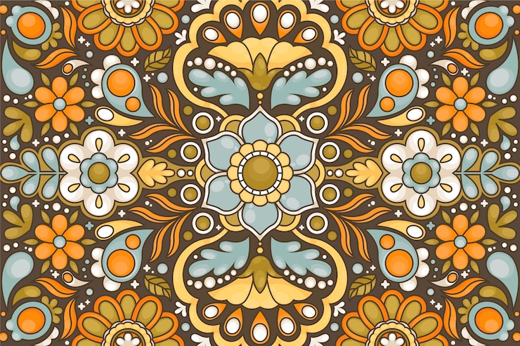 Free Vector psychedelic groovy background