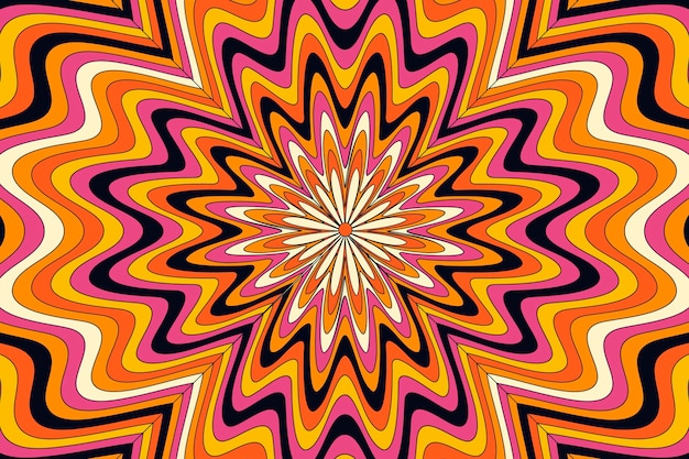 Psychedelic groovy background