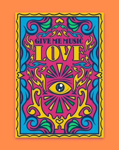 London Love Festival Poster 1960s Psychedelic retro MUSIC Spiral Notebook  for Sale by adrienne75