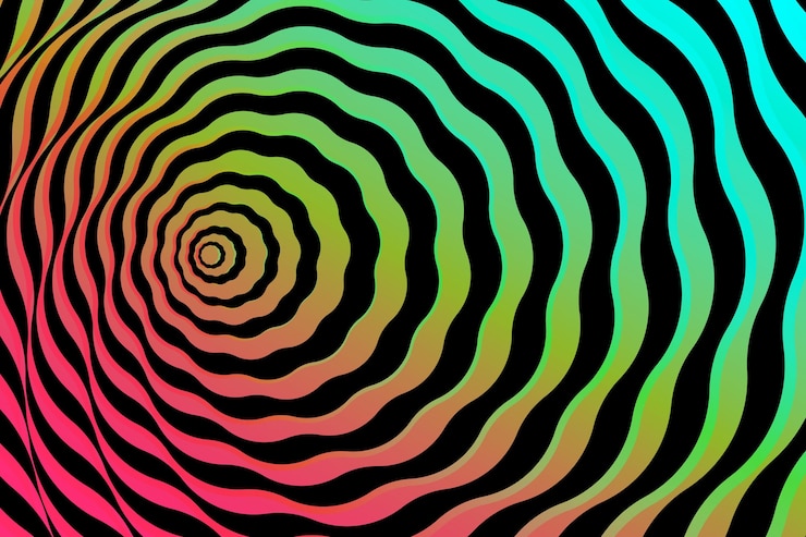 Free Vector psychedelic optical illusion background