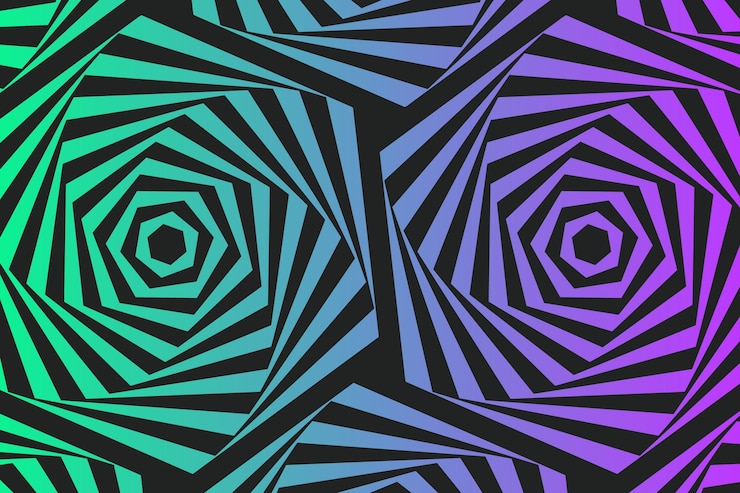 Free Vector psychedelic optical illusion background