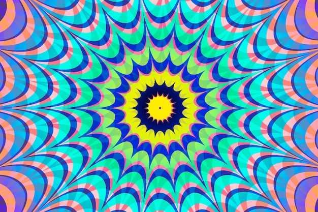 Psychedelic optical illusion background