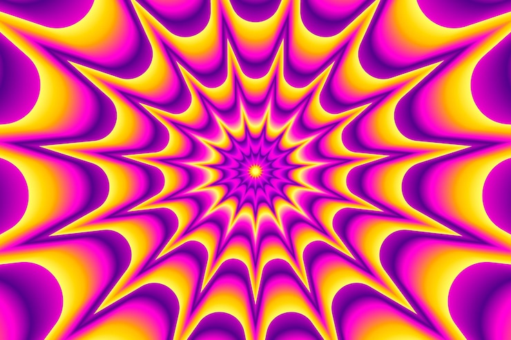 Free Vector psychedelic optical illusion background