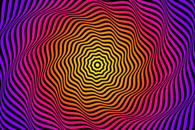 Psychedelic optical illusion background