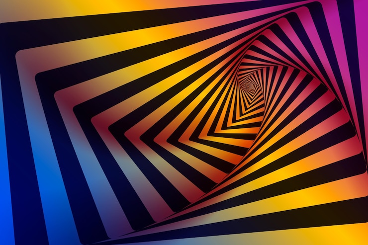Free Vector psychedelic optical illusion background