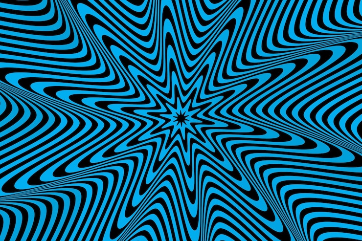 Free Vector psychedelic optical illusion background