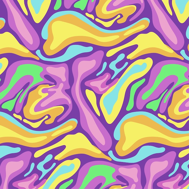 Psychedelic Wave Seamless Pattern