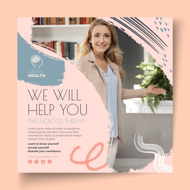 psychology concept squared flyer