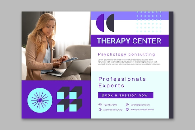 Psychology horizontal banner template