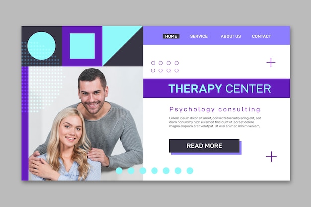 Psychology landing page template