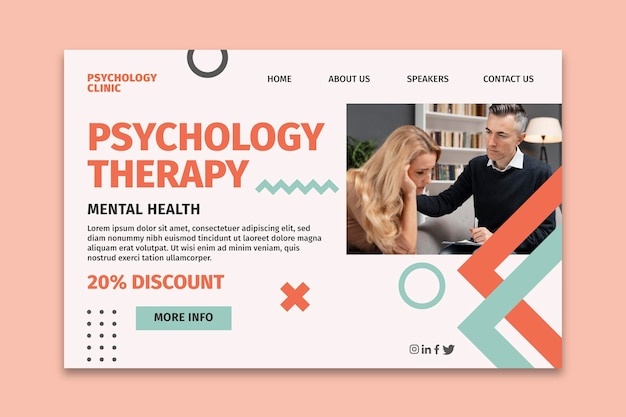 psychology landing page template