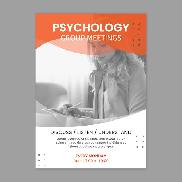 Psychology office poster template