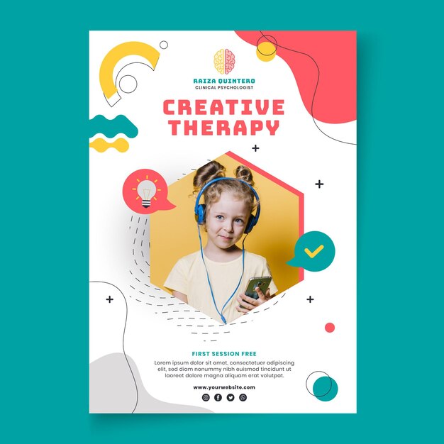 Psychology poster template