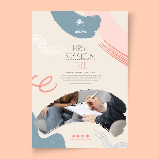 Psychology session poster template