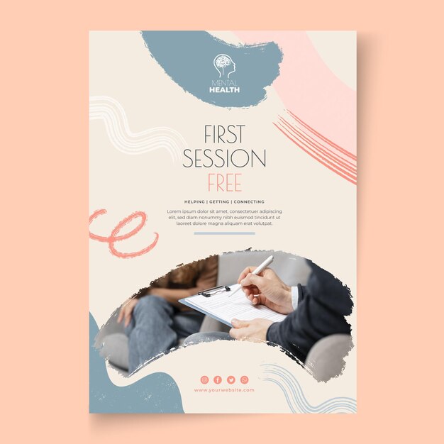 psychology session poster template