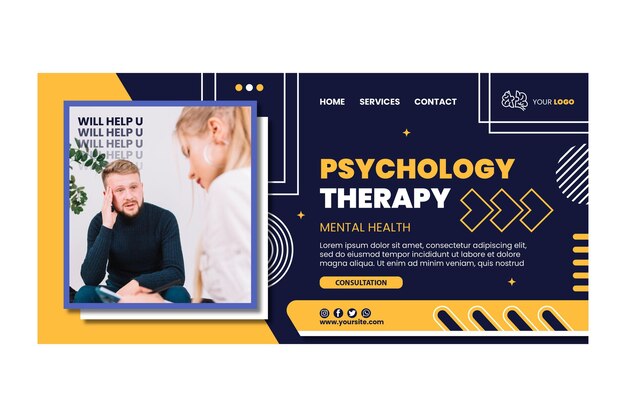 Psychology therapy landing page