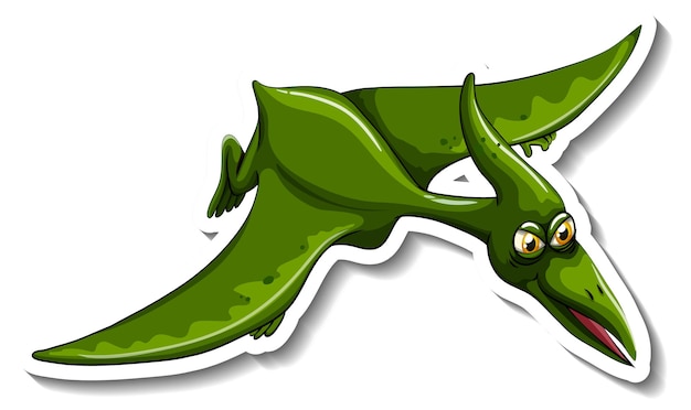 Free vector pteranodon dinosaur cartoon character sticker