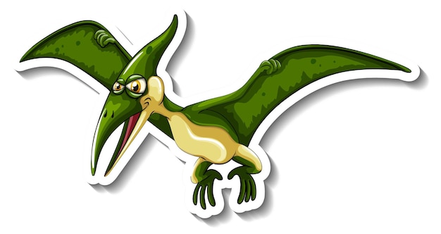 Free vector pteranodon dinosaur cartoon character sticker
