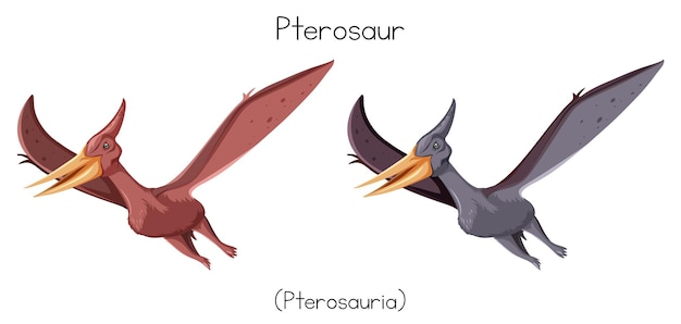 Pterosaurs in two colors