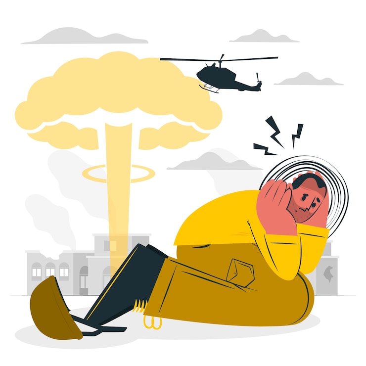 Free Vector ptsd concept illustration