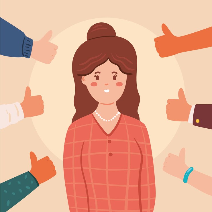 Free Vector public approval concept illustration