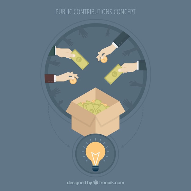 Free vector public contribution concept