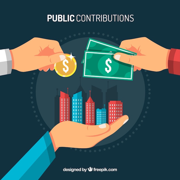 Vettore gratuito concetto di contributo pubblico