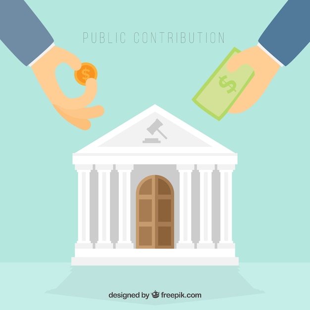 Vettore gratuito concetto di contributo pubblico